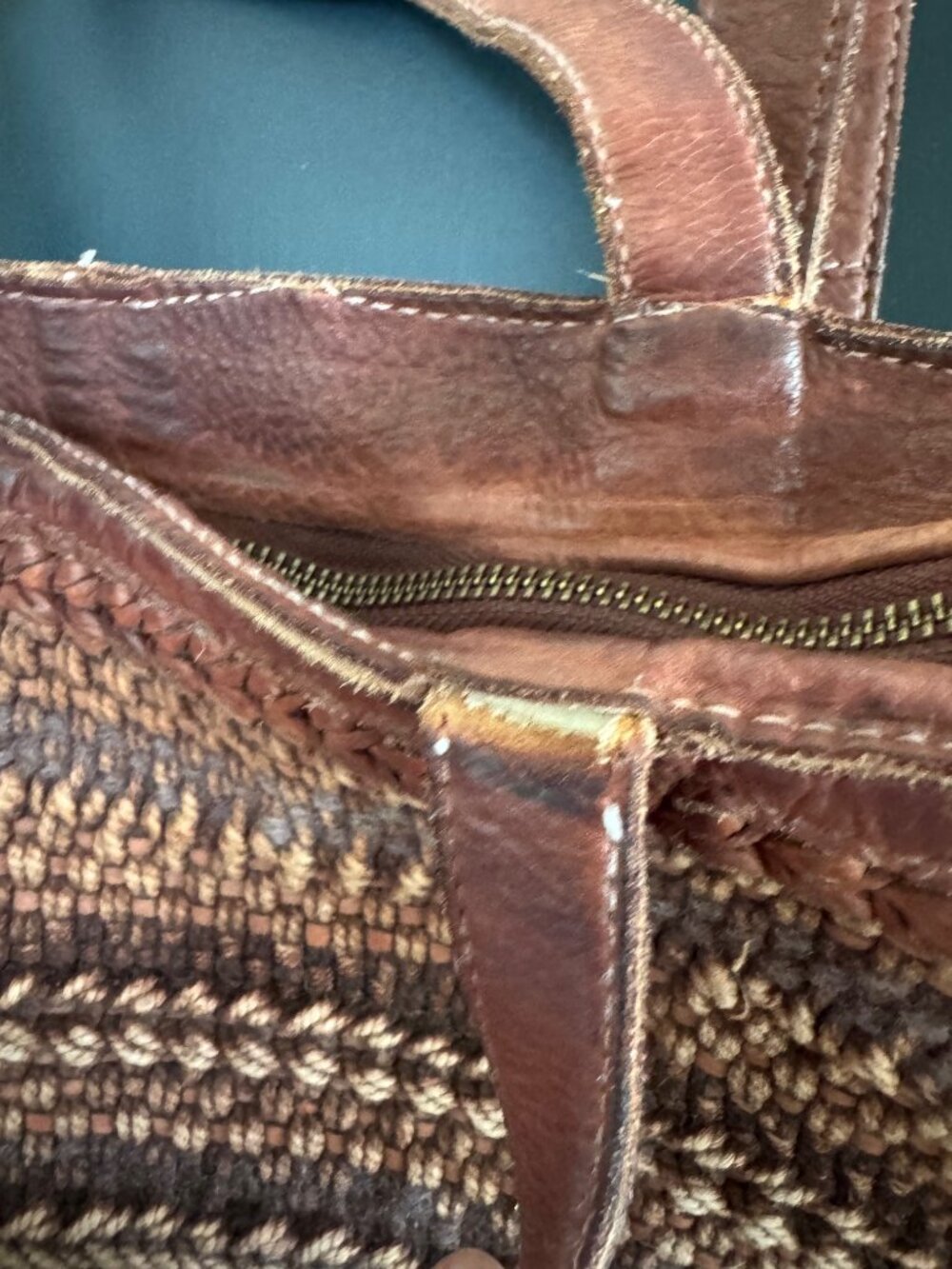 Free People Yuma Woven Leather Convertible Backpack - Picture 3 of 10
